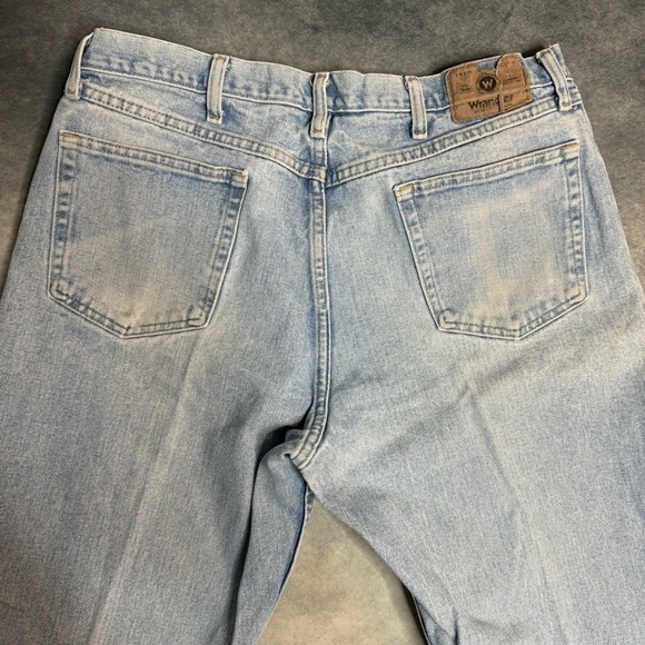 Wrangler Mens Jeans Relaxed Fit 38x30 Blue PREMIUM DENIM Fits 36x29.5 - Picture 11 of 16